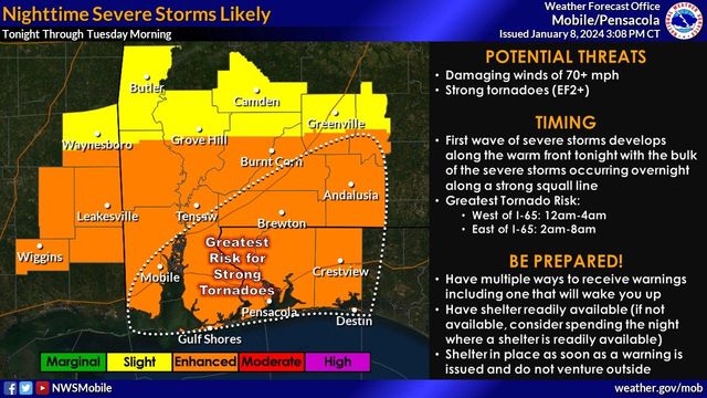 Severe Weather and Shelter Updates for South Baldwin County